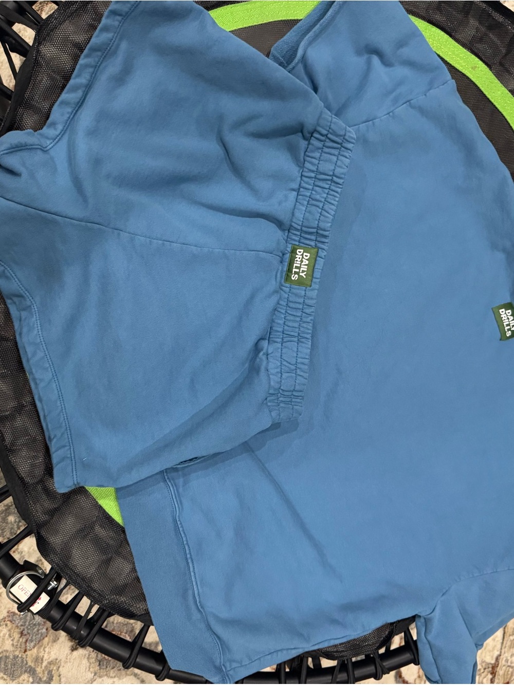 Daily Drills Blue Pull-On Athletic Shorts and Short Sleeve Top